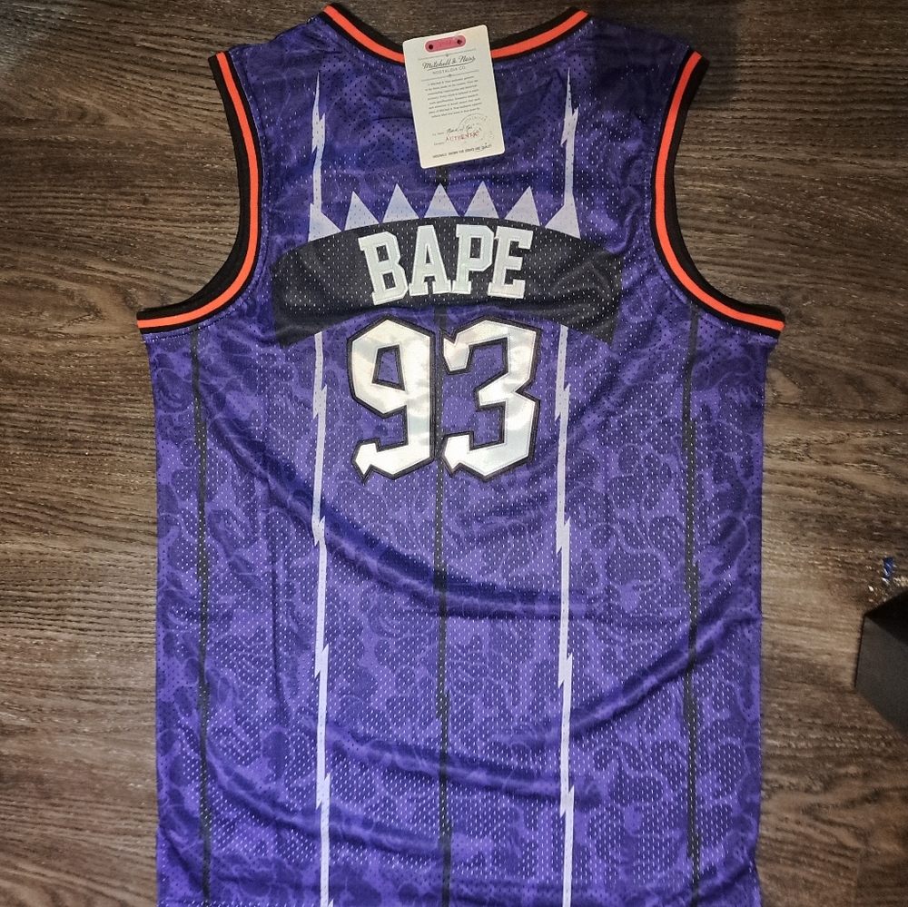 BAPE Toronto Raptors NBA Basketball Jersey Purple Camo - Picture 2 of 5